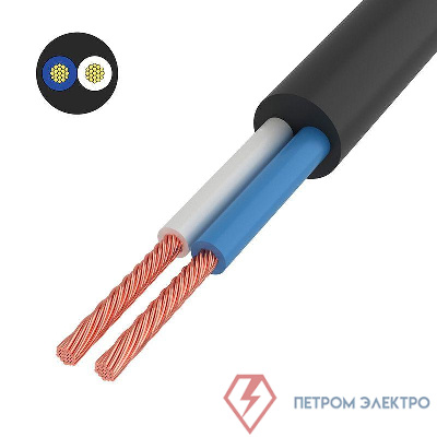 Провод ПВС 2x1.5 Ч (уп.5м) Rexant 01-8033-5