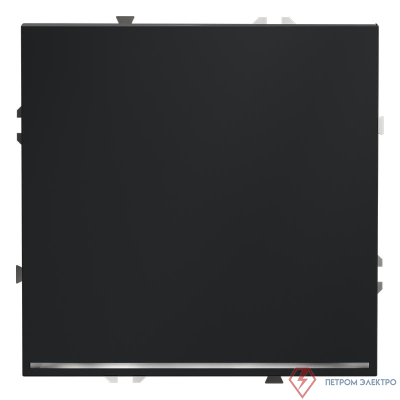 Переключатель проходной 1-кл. СП S70 10А с подсветкой механизм графит Voltum VLS010407