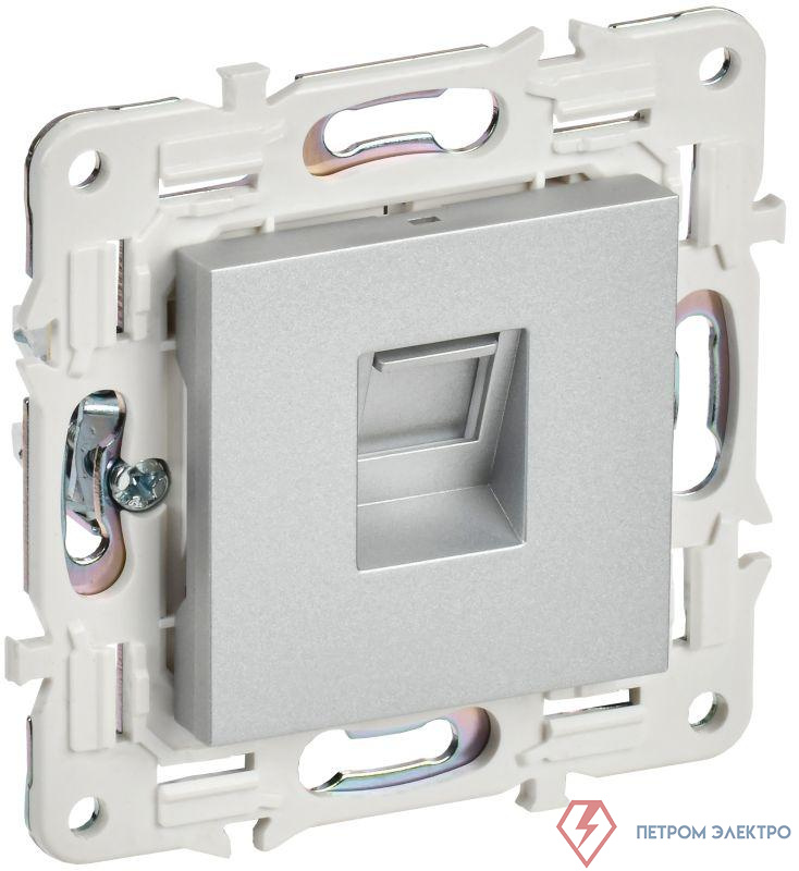 Розетка компьютерная RJ45 кат.5E SKANDY SK-K01S серебр. IEK SK-K10-1-K23