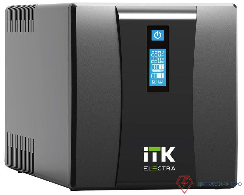 Источник бесперебойного питания ELECTRA ET 3кВ.А/1.8кВт с АКБ 4х9А.ч USB Schuko ITK EET-3000VA-1-004-S