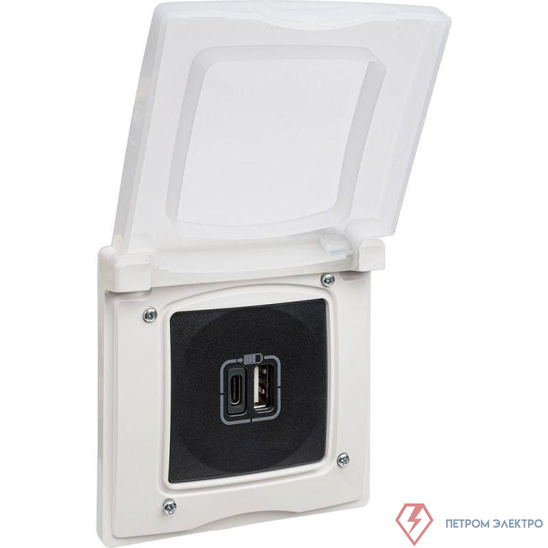 Рамка 1-м Etika IP44 с защ. крышкой бел. IEK 672550