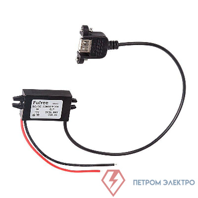 Адаптер DC 12 V-гнездо USB-A 5В 3А Rexant 16-0601