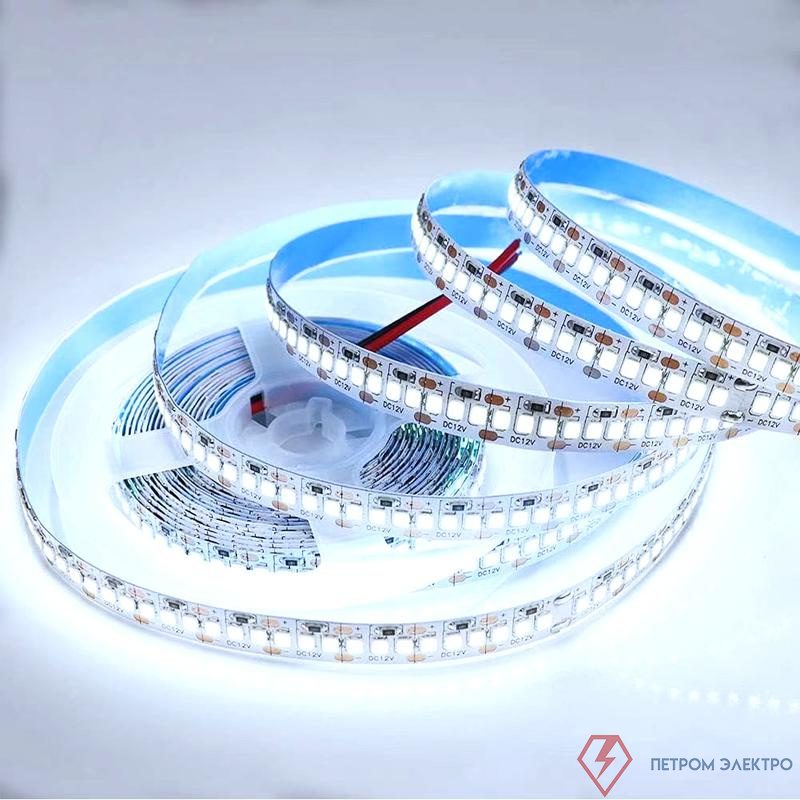 Лента светодиодная 24В 14.4Вт/м smd2835 240 диод/м IP20 1200лм/м PCB 10мм 6500К (уп.5м) Apeyron 00-517