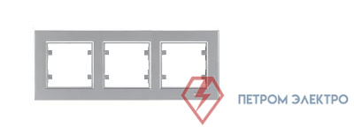 Рамка 3-м Karea горизонт. сереб. Makel 56065703