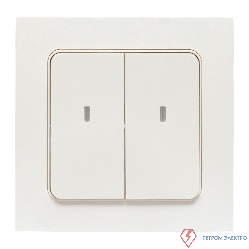 Выключатель 2-кл. Стокгольм Умный бел. Zigbee Сonnect EKF RCV-ST2-WD-ZB