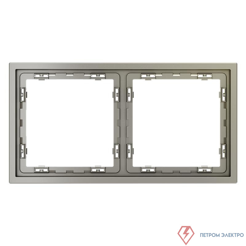 Рамка 2-м S70 пластик. шелк Voltum VLS100204