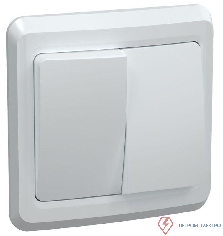 Выключатель 2-кл. СП Вега 10А IP20 ВС10-2-0-ВБ бел. GENERICA EVV20-K01-10-DM