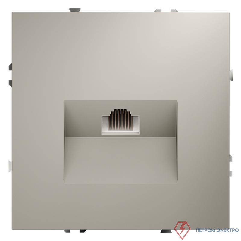 Розетка компьютерная 1-м СП S70 RJ45 кат.6 механизм кашемир Voltum VLS060103