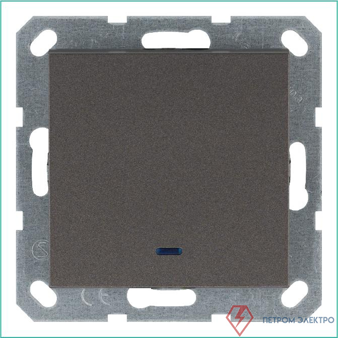 Выключатель 1-кл. 10А IP20 с подсветкой механизм мокко Jasmart G3011NZ
