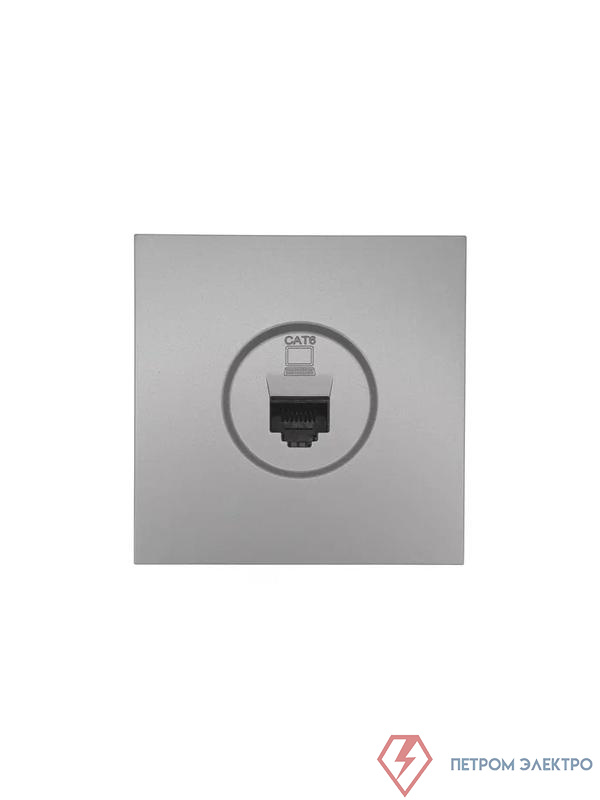 Розетка компьютерная 1-м СП ZIMA IP20 механизм сер. матов. LEZARD 704-7488-140