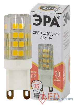 Лампа светодиодная JCD-3.5w-220V-corn ceramics-827-G9 280лм ЭРА Б0027861