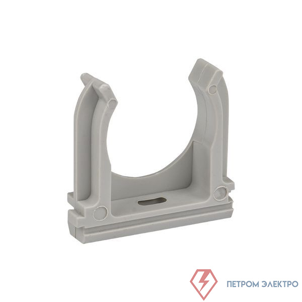 Держатель для труб (клипса) d32мм сер. (уп.50шт) Plast EKF derj-z-32n