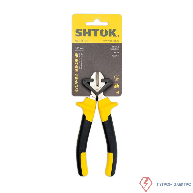 Кусачки боковые 1000В 160мм (08104) SHTOK 376274