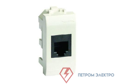 Розетка компьютерная СП 1мод. Brava RJ45 кат.6 экранир. бел. DKC 76668B