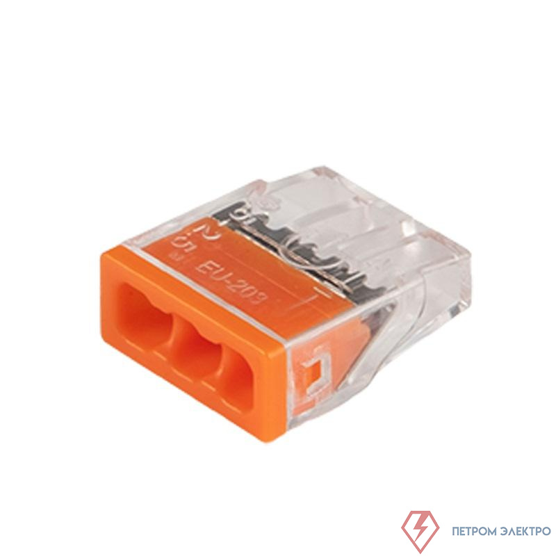 Клемма монтажная нажимного соединения PTC-3P 2273-203 450В 32А 0.14-4.0кв.мм JazzWay 5051003