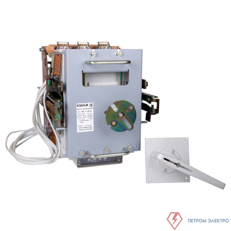 Выключатель автоматический 3п 1000А 135кА ВА53-41-344750 УХЛ3 690В AC НР=230В AC/220В DC КЭАЗ 266119