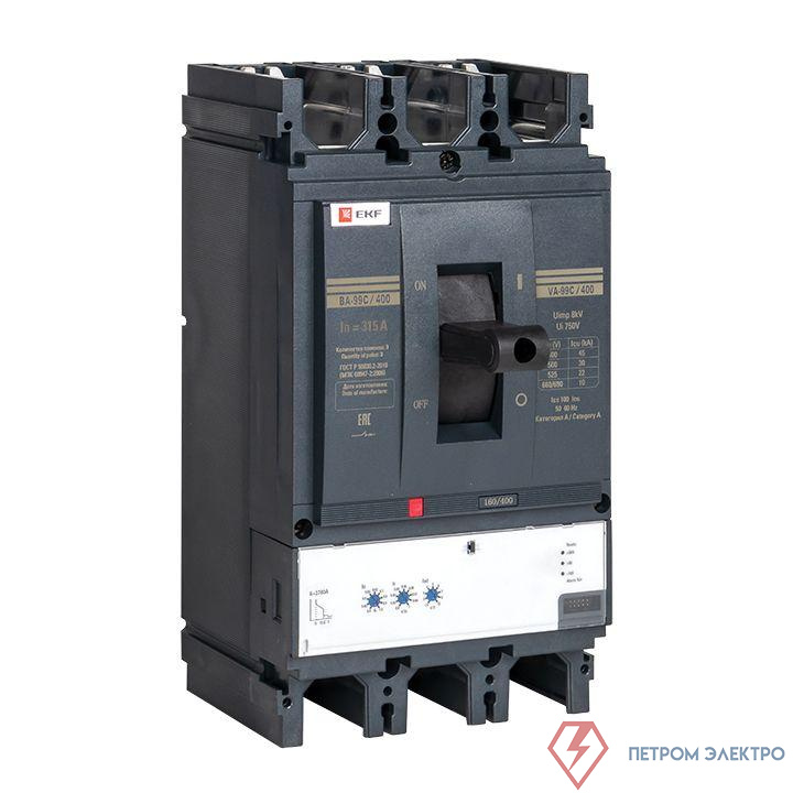 Выключатель автоматический 3п 400/315А 45кА ВА-99C Compact NS PROxima EKF mccb99C-400-315