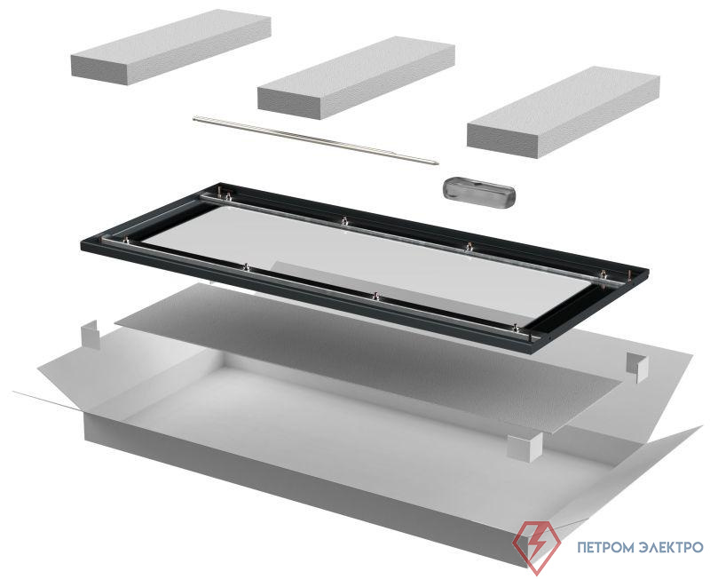 Дверь стеклянная для шкафа LINEA E 33U 600мм черн. ITK LE05-33U 600мм 6X-DR