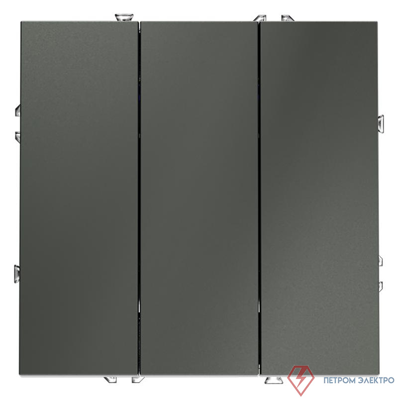 Выключатель 3-кл. СП S70 10А механизм титан Voltum VLS030106