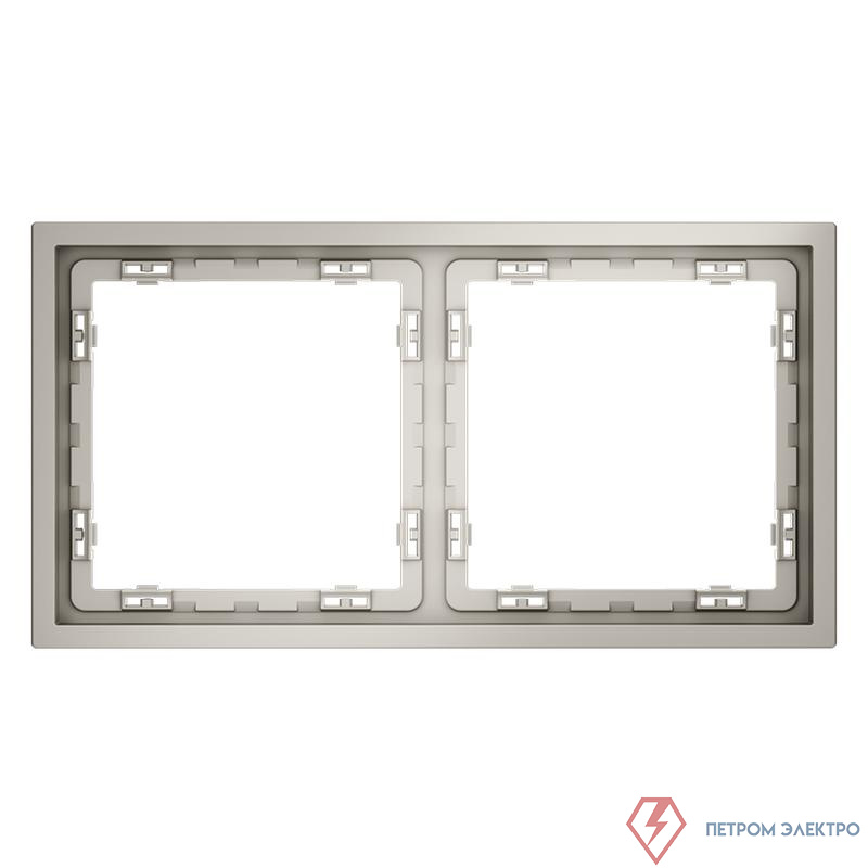 Рамка 2-м S70 пластик. кашемир Voltum VLS100203