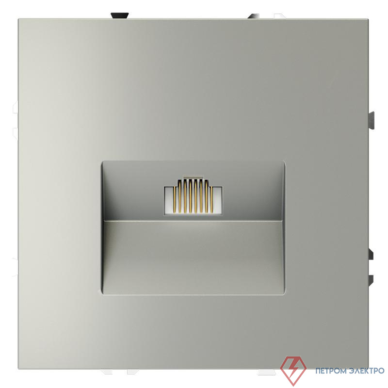 Розетка компьютерная 1-м СП S70 RJ45 кат.6 механизм сталь Voltum VLS060105