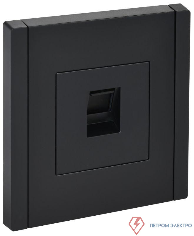 Розетка компьютерная RJ45 кат.6 FORTE&PIANO FP131 черн. IEK FP-K10-2-K02