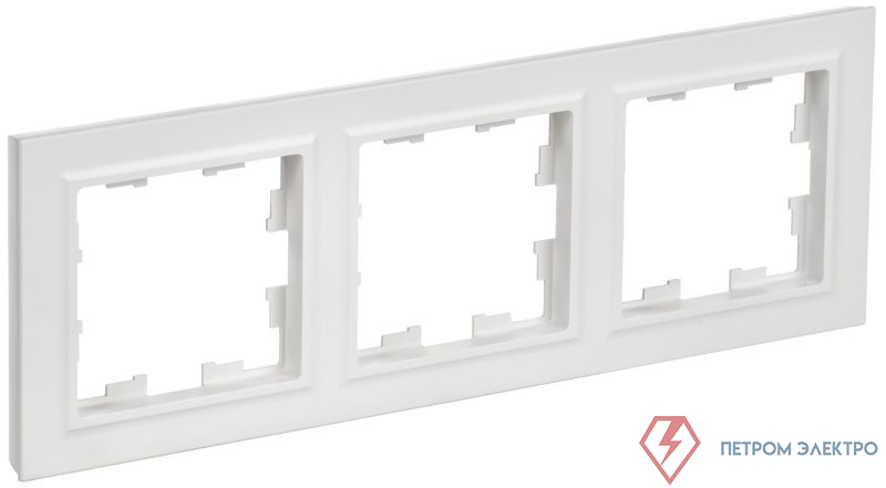 Рамка 3-м BRITE РУ-3-БрАБ арктич. бел. IEK BR-M32-K91
