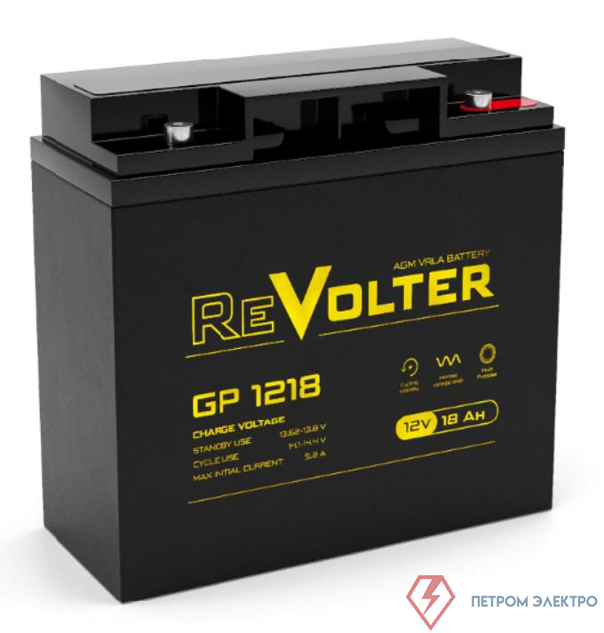 Аккумулятор 12В 18А.ч REVOLTER GP 1218