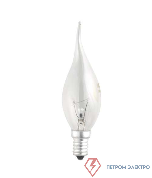 Лампа накаливания CT35 60W E14 clear "Свеча на ветру" JazzWay 3321468