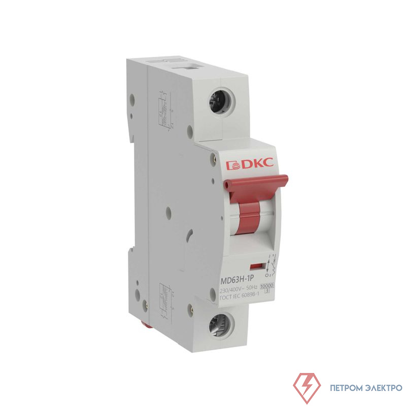 Выключатель автоматический модульный max типа MD63H 10кА 1п C 10А YON MD63H-1PC10