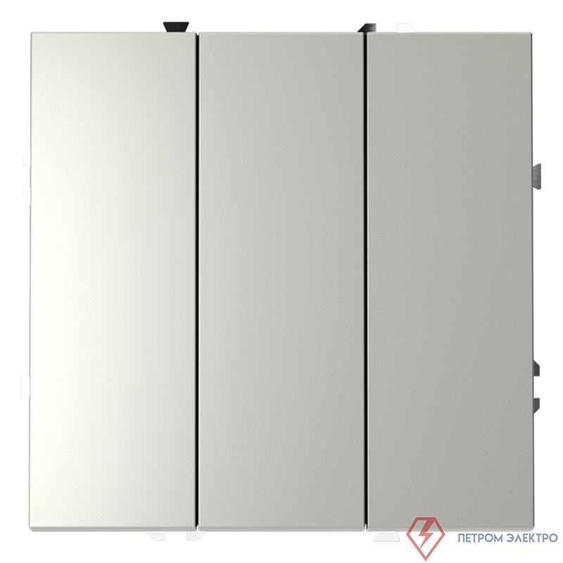 Выключатель 3-кл. СП S70 10А механизм сталь Voltum VLS030105