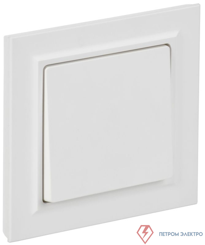 Выключатель 1-кл. СП BRITE ВСР10-1-0-БрАБ 10А в сборе арктич. бел. IEK BR-V10-0-10-K91-F