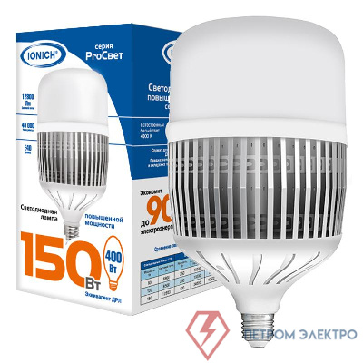 Лампа светодиодная ILED-SMD2835-Т168-150-12800-220-6.5-E40 IONICH 1504 0