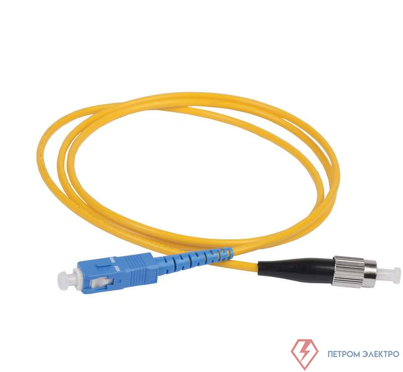 Патч-корд оптический коммутационный переходной для одномодового кабеля (SM); 9/125 (OS2); SC/UPC-FC/UPC; одинарного исполнения (Simplex); LSZH (дл.1м) ITK FPC09-SCU-FCU-C1L-1M