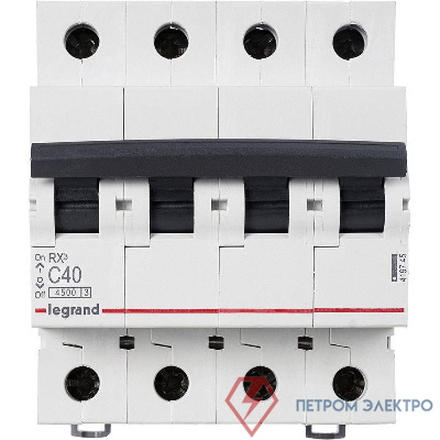 Выключатель автоматический модульный 4п C 40А 4.5кА RX3 Leg 419745