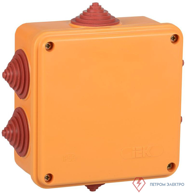 Коробка распаячная огнестойкая ПС 100х100х50 4P 6кв.мм IP55 6 вводов IEK UKF30-100-100-050-4-6-09
