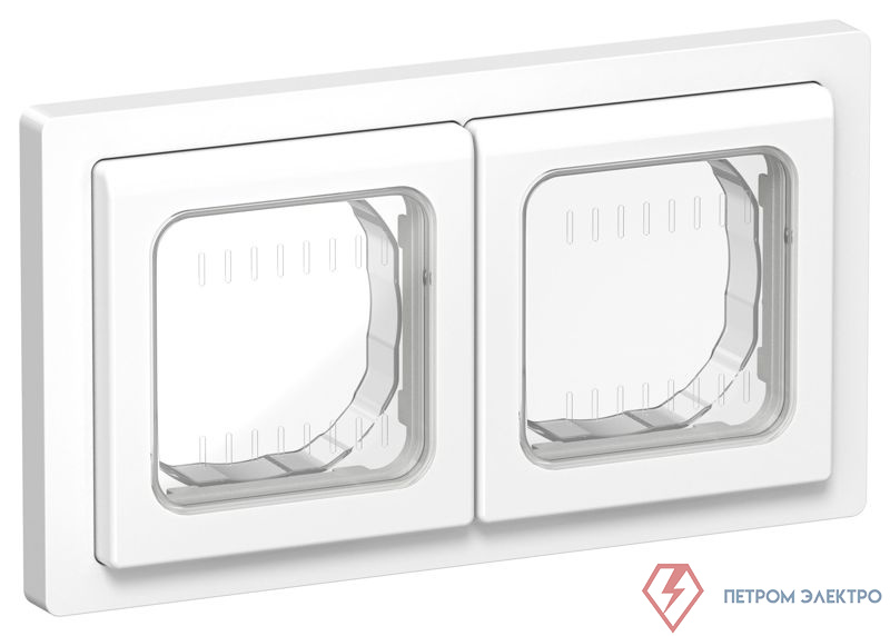 Рамка 2-м СП FLITE Рпро-2-55-ФлБ IP55 бел. IEK FI-M20-32-55-K01