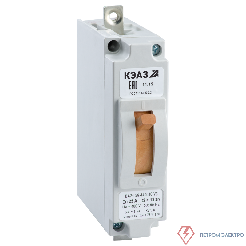 Выключатель автоматический 1п 10А 6Iн ВА21-29М-140010 У3 240В DC КЭАЗ 101597