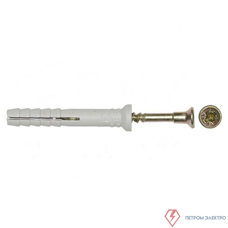 Дюбель-гвоздь потайной бортик полипропилен 8х120 (уп.100шт) Kranz KR-01-3621-0013