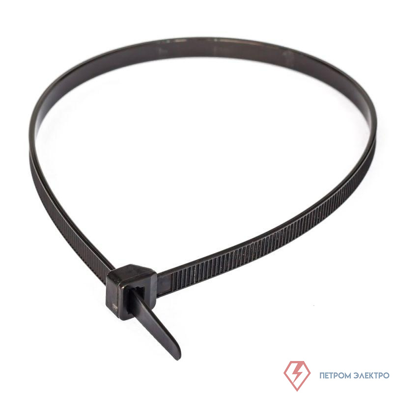 Хомут кабельный 4.8х400 нейлон (ч) (уп.100шт) Промрукав PR08.3079