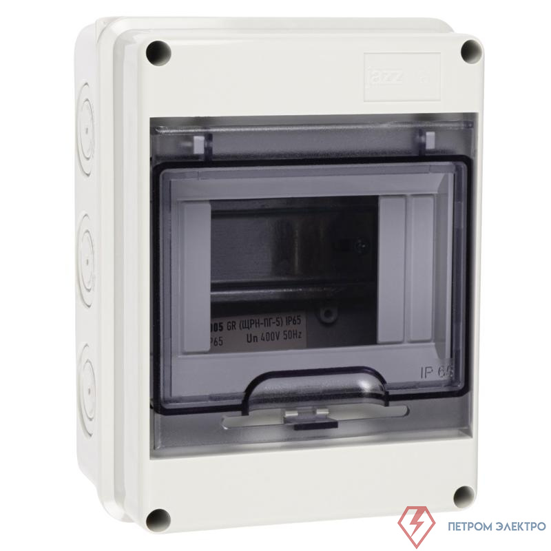 Бокс модульный накладной PDB/W 4005 GR (ЩРН-ПГ- 5) IP65 пластик. Pro JazzWay 5072053