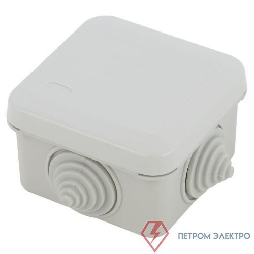 Коробка распаячная KORz-70-70-40-4gv открытой установки 70х70х40мм защелк. крышка 4 вставл. сальника IP55 Эра Б0055758