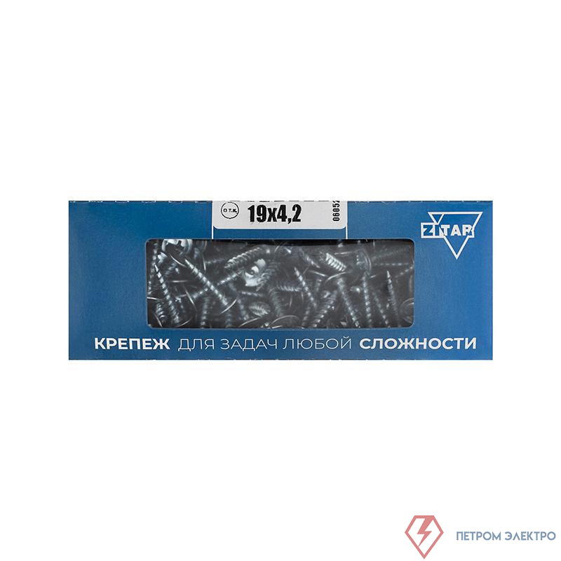 Саморез для тонкого метал. листа 4.2х19 (коробка) (уп.200шт) Tech-Krep PRO/Zitar 102140