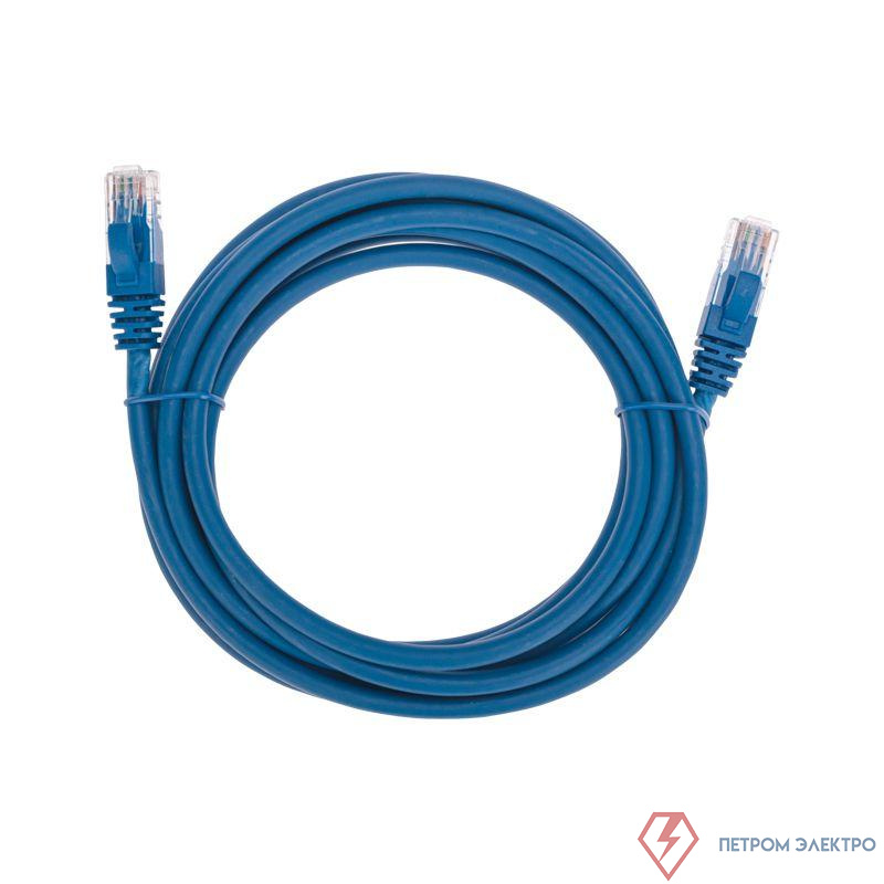 Патч-корд U/UTP CAT 6 RJ45-RJ45 26AWG LSZH син. 3м Rexant 02-0294-3