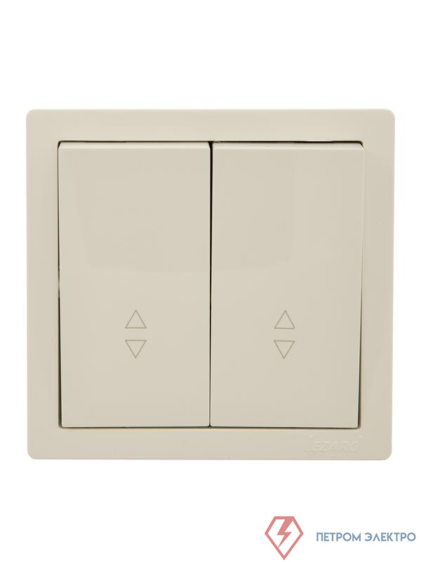 Выключатель проходной 2-кл. ОП LETO крем LEZARD 752-0300-106