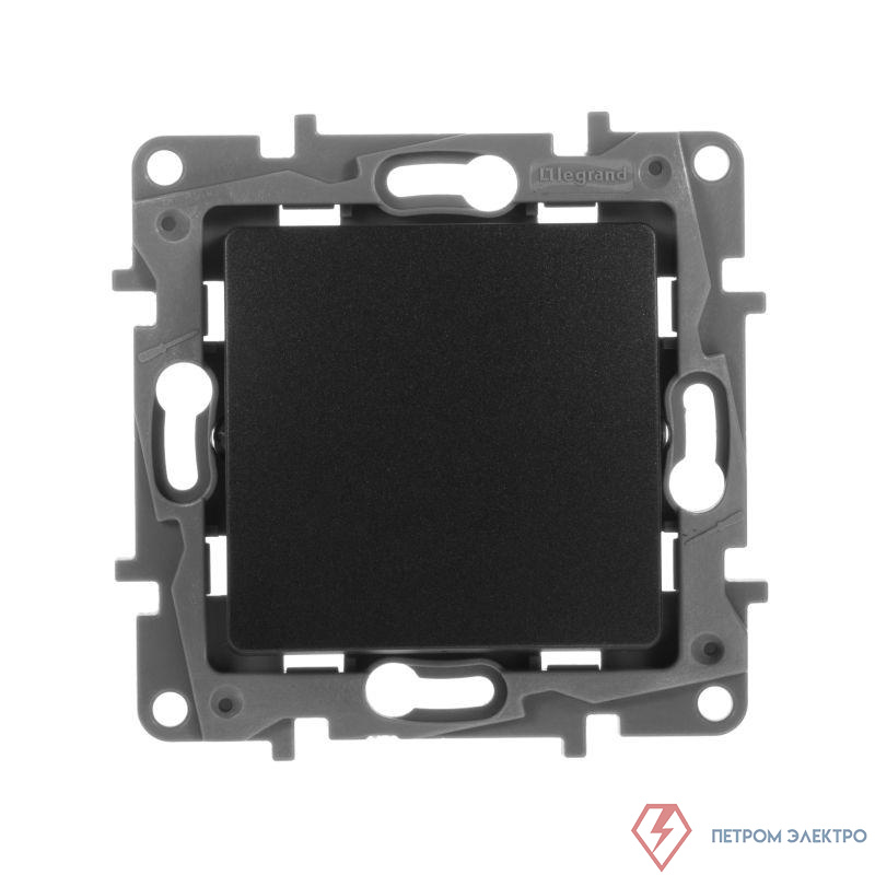 Переключатель перекрестный 1-кл. СП Etika 10А IP20 250В 10AX винтов. клеммы механизм антрацит Leg 672609