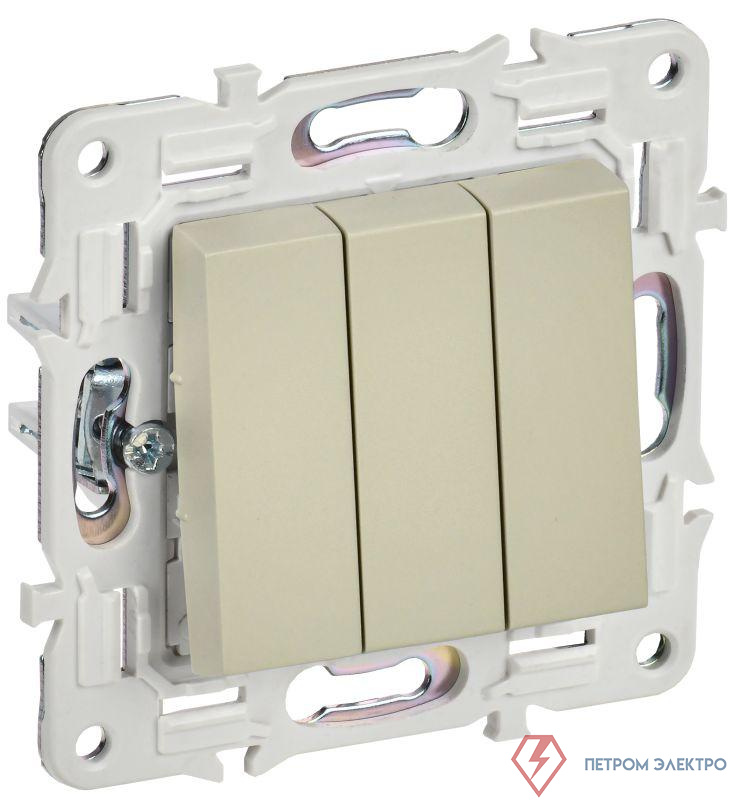 Выключатель 3-кл. SKANDY 10А SK-V11B беж. IEK SK-V30-0-10-K10