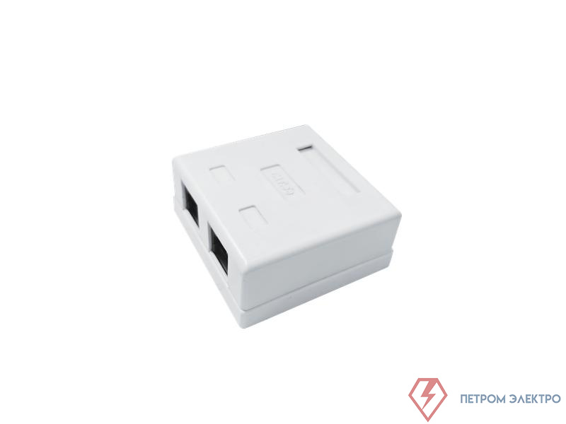 Розетка компьютерная 8P8C (RJ-45) кат.5E UTP 2 порта TOKOV ELECTRIC TKE-SMB-8P8C-2P-UTP