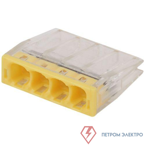 Клемма строительно-монтажная СМК компактная 204 NO-224-30 4-проводная 0.5-2.5кв.мм (уп.4шт) Эра Б0043948
