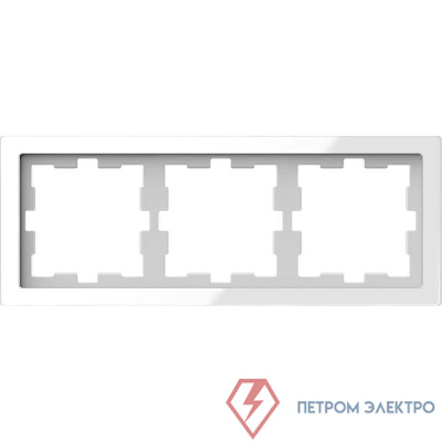 Рамка 3-м Merten D-Life SD бел. кристалл SchE MTN4030-6520